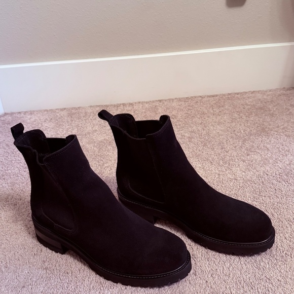 NWOT: La Canadienne CYE SUEDE BOOTIE, blk, size 9 - Picture 8 of 10